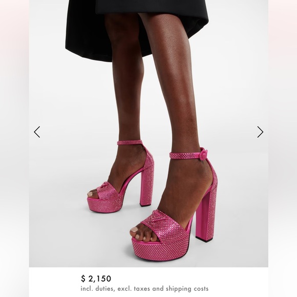 Prada Women's Pink Embellished Heels - Picture 11 of 12